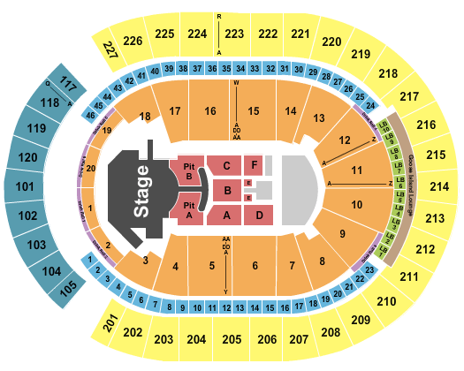 T-Mobile Arena Maroon 5 Seating Chart